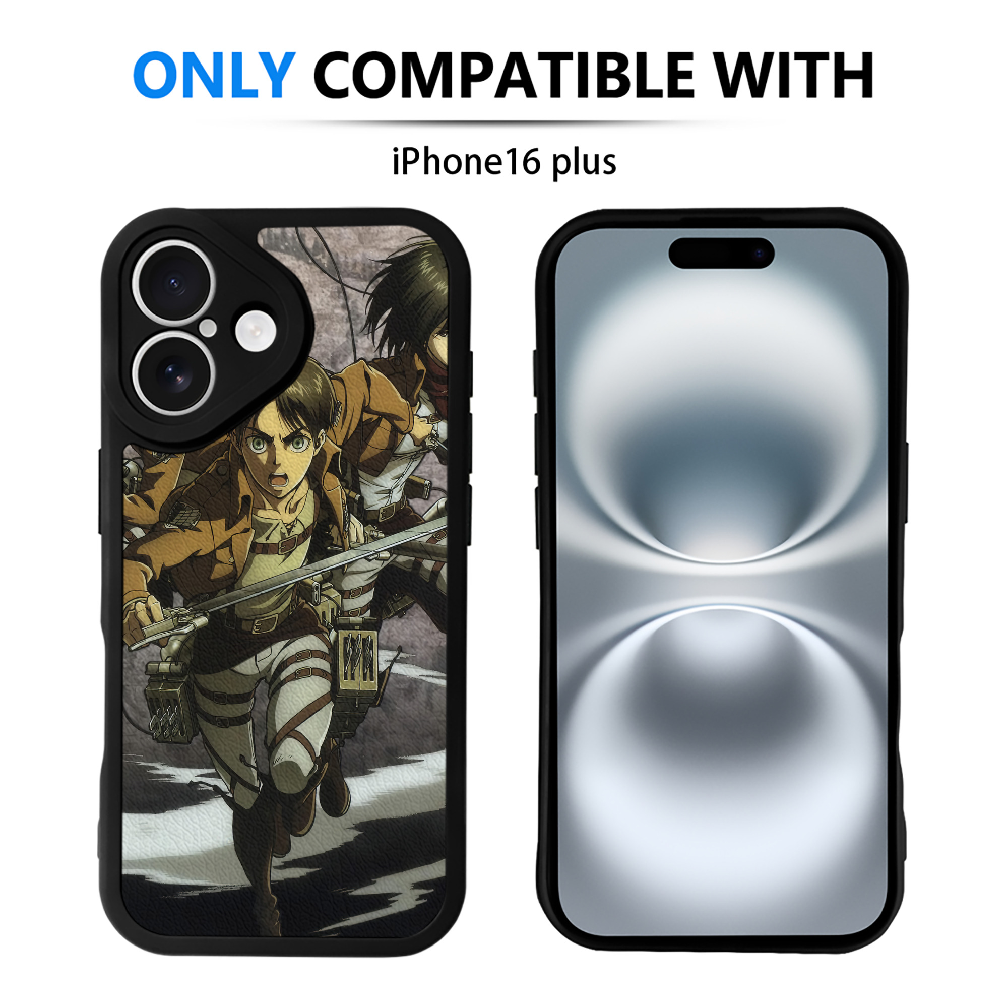 （画像用） 進撃の巨人 Attack on Titan 【iPhone 16シリーズ対応】シリコンスマホケース（レザー調） 材質：シリコン